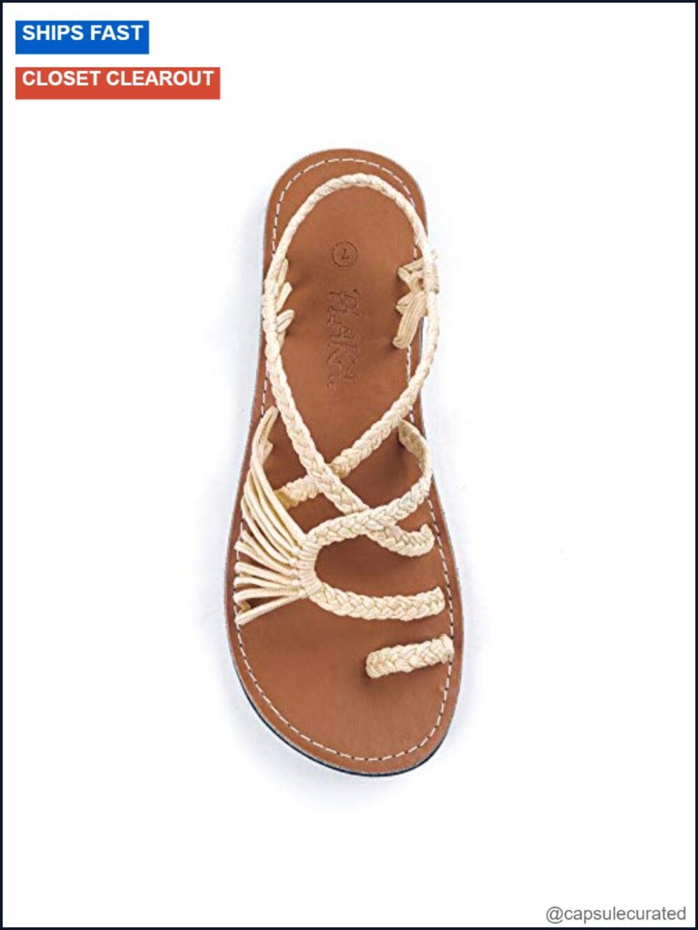 Handwoven Nylon Flat Sandals Comfortable Vegan Rubber Sole Summer Beach